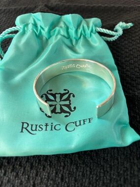 Rustic Cuff Silver Tone Engraved Cuff Bracelet "Embrace the detours"  #A129